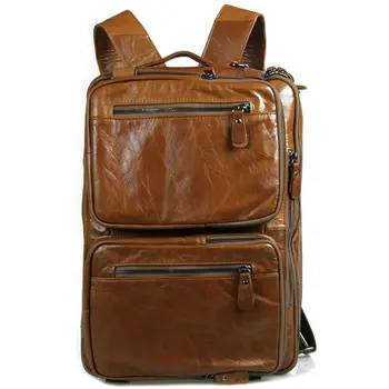 Naujas Multi-Funkcija natūralios Odos vyriški Kuprinė Vyrų Odos Bagažo & Travel Bag Kuprinė Bagažo Krepšiai Duffel Maišelį Pečių Maišą