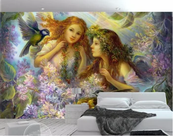 Pasirinktinius nuotraukų 3d tapetai ant sienos Europos dream angel Namų dekoro kambarį tapybos 3d sienų freskomis tapetų sienos, 3 d