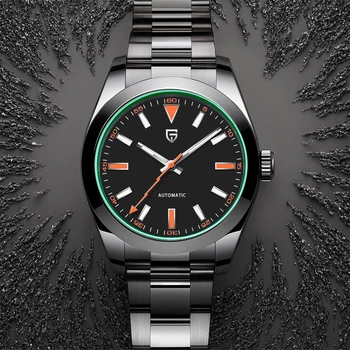 PAGANI DIZAINO Žalia Safyro Stiklas vyriški Mechaniniai Laikrodžiai Prabangus Automatinis laikrodis Vyrams NH35A Nerūdijančio Plieno Nardymo Sporto Laikrodis