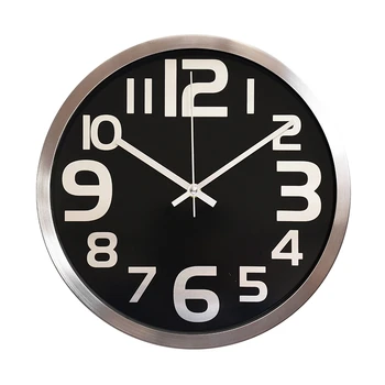 Modernus Sieninis Laikrodis 12 Colių Metalo Baterijomis, Sieninis Laikrodis Apdaila, Miegamojo, Biuro, Virtuvės, Svetainės Kambarys