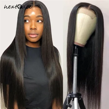 Nextface Indijos Plaukų Perukas 4X4 Nėriniai Priekinio Perukai Už juodaodžių Moterų 30 Colių 4X4, Nėriniai Priekiniai Žmogaus Plaukų Perukai Kaulų Tiesus Uždarymo Perukai
