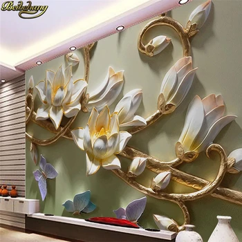 beibehang Užsakymą foto tapetai freskomis 3D Orchidėja paramos sienos Europos dekoratyvinis dažymas gėlių paramos freskomis papel de parede
