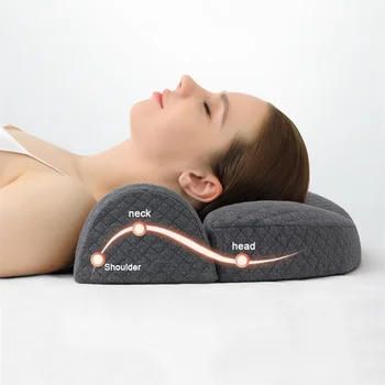 Lėtai rikošetas atminties putų pagalvės, ergonomiškas masažas miego pagalvės kaklo skausmo lėtai rikošetas trinkelėmis padėti sleepneckprotectionbedding