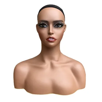 1 Gabalas Naujas Makiažas PVC Moterų Manekeno Galva, Krūtinė, Ekrane Perukai Skrybėlę, Šaliką Ir Kaukė