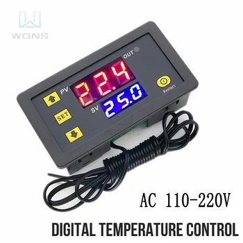 Skaitmeninis Termostatas, W3230 AC 110-220V Skaitmeninis Temperatūros Kontrolė LED Ekranas Termostatas su Šilumos/Vėsumos Kontrolės Priemonės