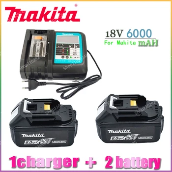 Makita 100% originalus Makita 18V 6000mAh ličio-jonų elektrinių įrankių 18V bateriją BL1860 BL1830 BL1850 BL1860B