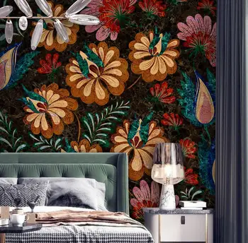 beibehang Užsakymą derliaus marmuro gėlių Tapetai, Sienų tapetai Kambarį Namų Dekoro Dažymas tapetų namų tobulinimas
