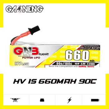 GAONENG GNB HV 1S 660mAh 90 180C Daugiasukiai A30 LiPo Baterija 3.8 V Yinywhoop Tiny7 PowerWhoop Tarakonai Quadcopter