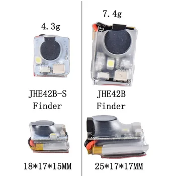 Ieškiklis JHE42B JHE42B_S JHE20B 5V Super Garsiai Buzzer Tracker 110dB Su LED Garso Signalą FPV Lenktynių Drone Skrydžio duomenų Valdytojas