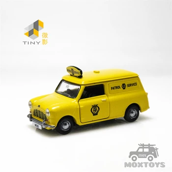 Tiny 1:50 AUSTIN Mini Van AA Automobilių Asociacijos UK Geltona Diecast Modelio Automobilių