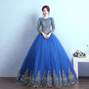 2023 Naujų Senovinių Nėrinių Royal Blue Kamuolys Suknelė Quinceanera Suknelės Vestido De Novia Individualų Plius Dydis Candy Spalva Prom Dress
