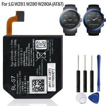 Agaring Originalaus Laikrodžio Baterijos BL-S7 Už LG Žiūrėti Sporto W281 W280 W280A AT&T Smartwatch Įkrovimo Baterija (akumuliatorius 430mAh