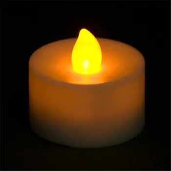 (12pieces/Lot) Gintaro LED Mirgėjimo Arbata Šviesos Votive LED Žvakės Vestuves Baras Klubo Apdailos Šviesos