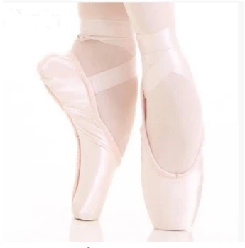 Nemokamas Pristatymas Merginos Satino Profesinės Kojų Baleto Pointe Šokių Bateliai Su Kaspinais