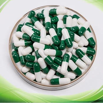 1000Pcs 0# Žalia-Balta Tuščias Kietos Želatinos Kapsulės Kosher Gelio Medicina Tablečių Vitaminų Asmens Sveikatos Priežiūros Tabletes Atvejais, Šakotuvai