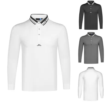 Pavasarį ir rudenį naujų golfo šviežio prakaito vyriški ilgomis rankovėmis lauko sporto ir laisvalaikio marškinėliai Polo marškinėliai, drabužiai